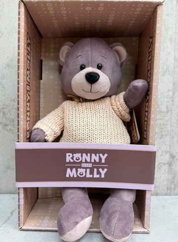 Мишка Ronny в розовом свитере от интернет-магазина цветов в 
