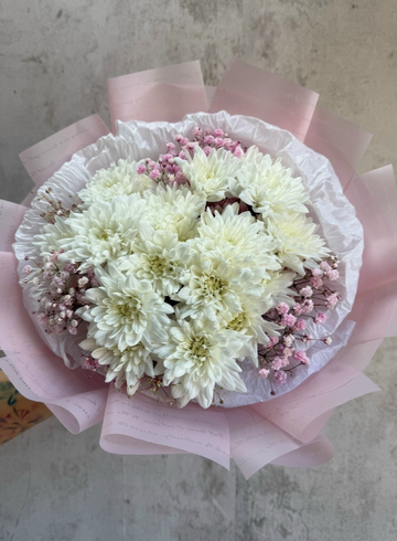 Моно букет из кустовой хризантемы от интернет-магазина цветов в 