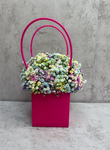 Композиция гипсофила радужка от интернет-магазина цветов в 